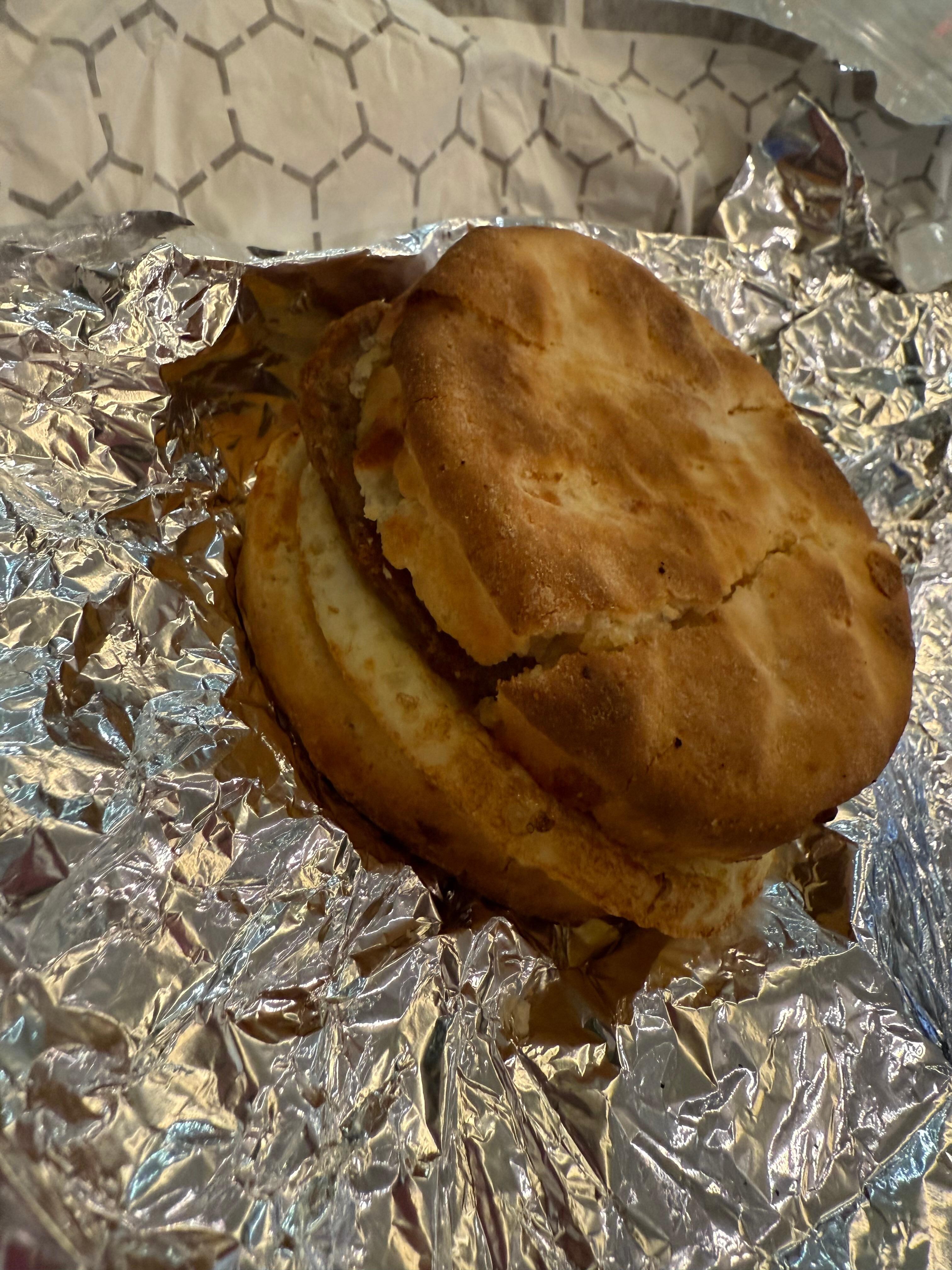 My well done breakfast sandwich!!!