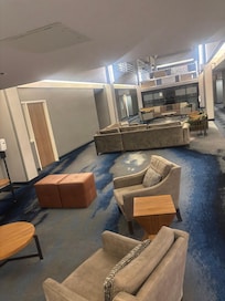 Sitting area adjacent to the elevators