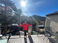 The upper terrace leading to the East Wing. You'll have to go out to go back in.