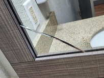 Broken mirror in the bathroom