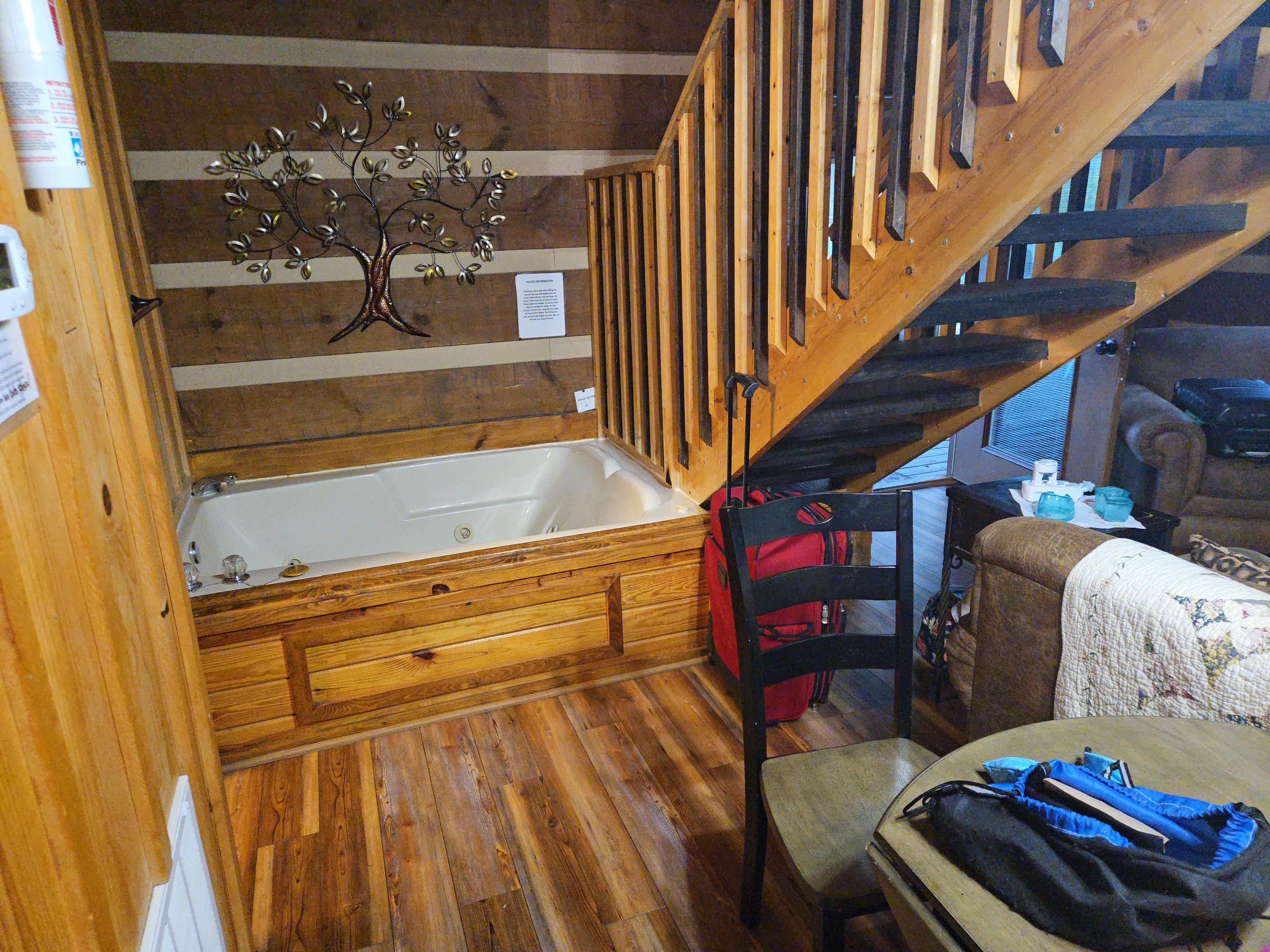 Jacuzzi tub in the living room was different. 