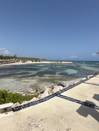 This is a real photo of the beach