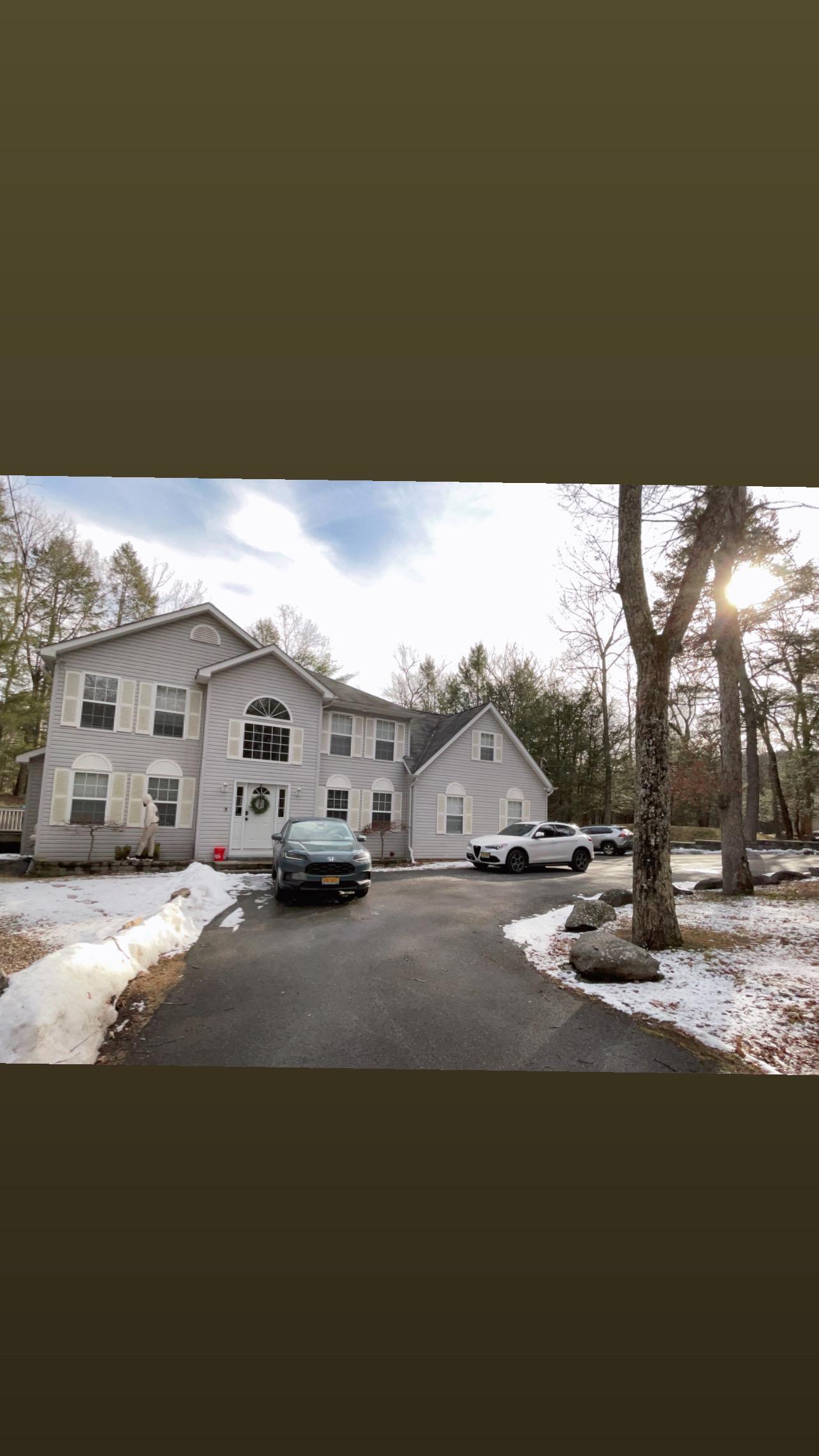 Beautiful view of the house from the front . 