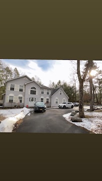 Beautiful view of the house from the front .
