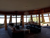 Almost 360 views out the windows in the living room.