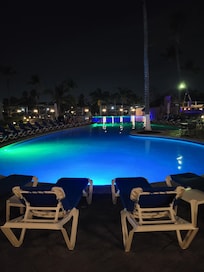 View of main pool from lobby