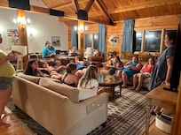 Ample seating for a troop meeting of our ground rules for our stay.