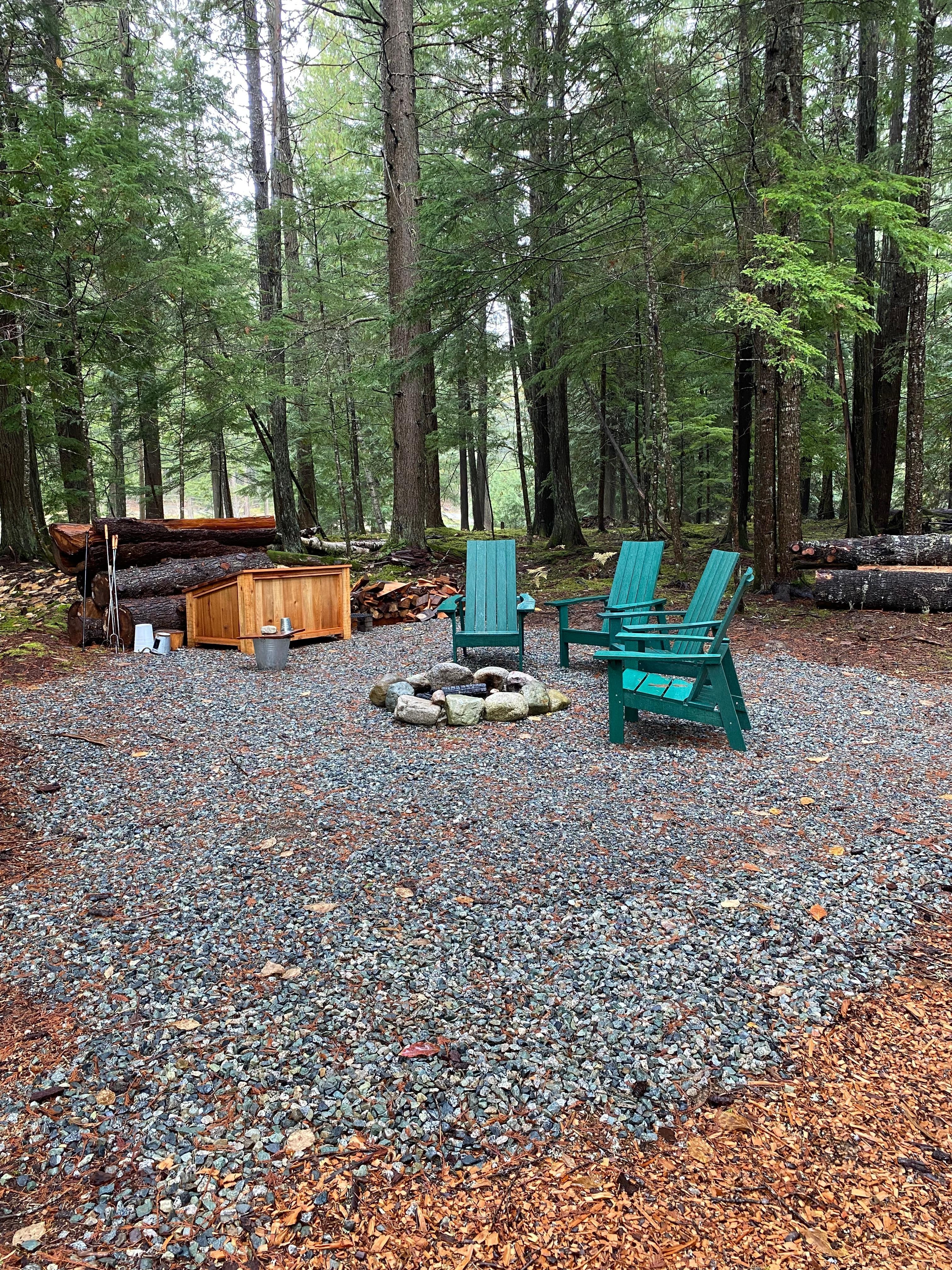 The fire pit!  Wish it was dryer, we might have used it but….. November.