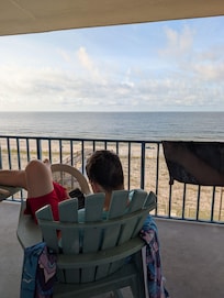 Balcony had lots of seating which was nice!