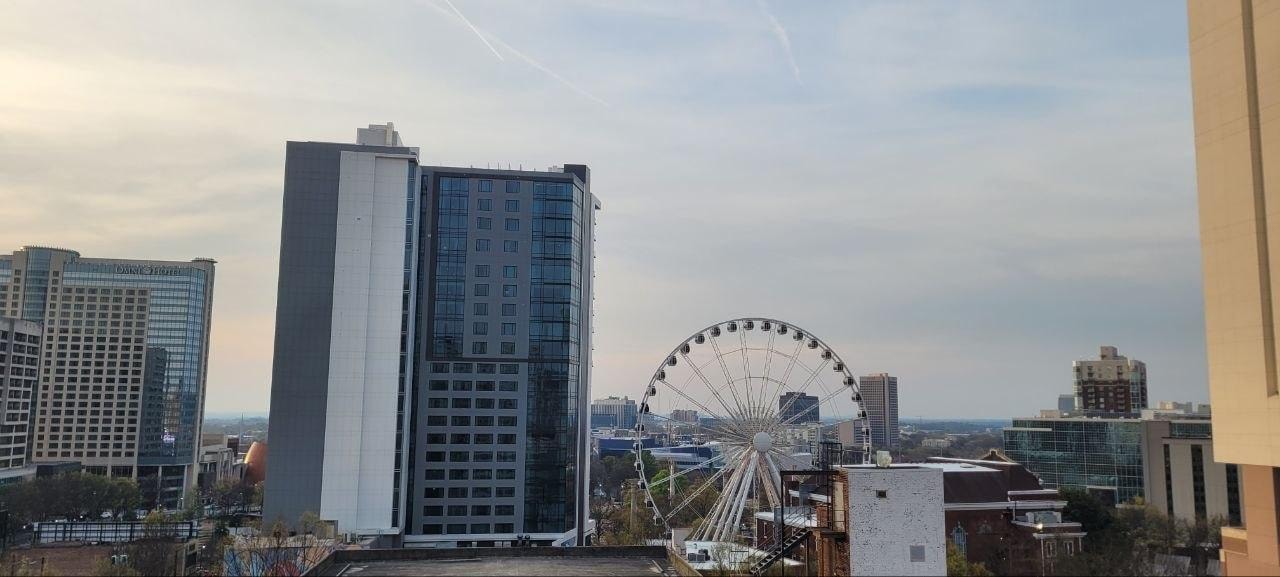 View of my room to downtown. It was beautiful