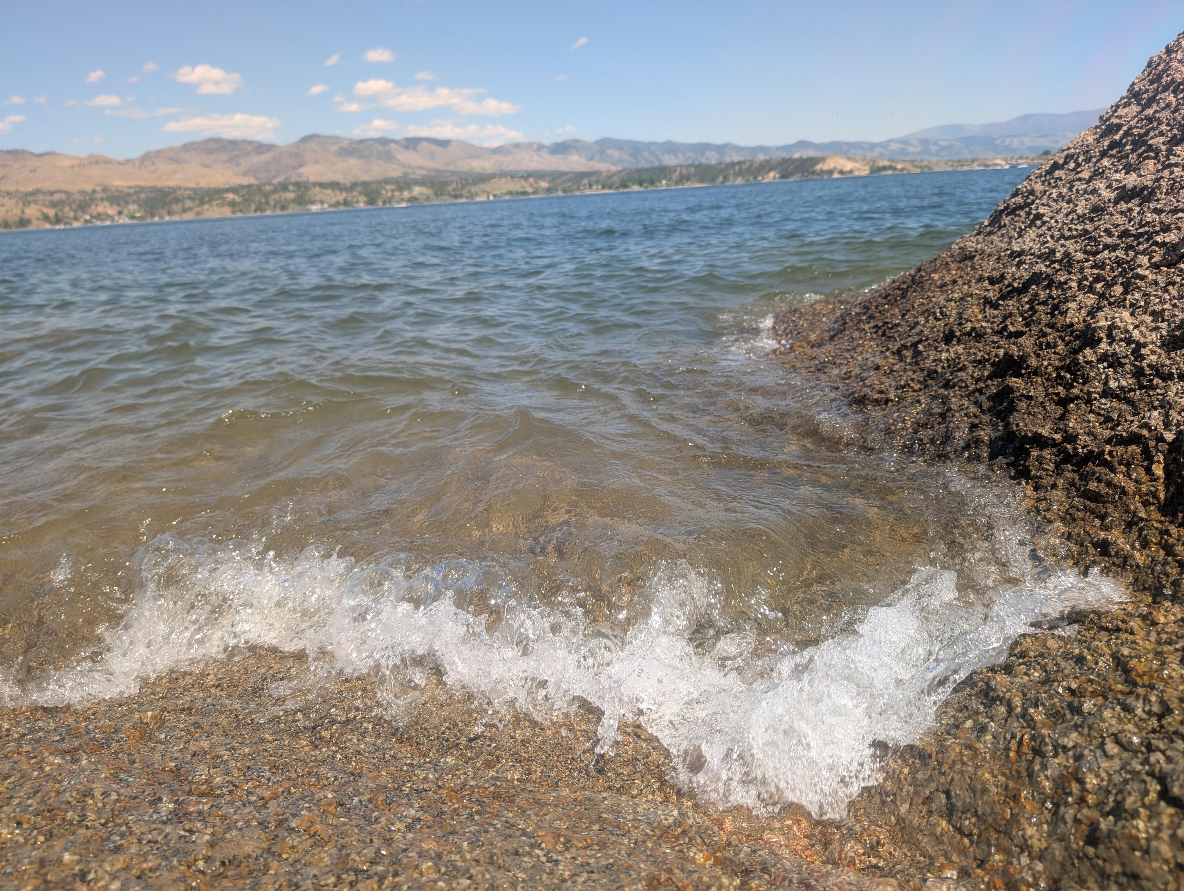 By the beach area