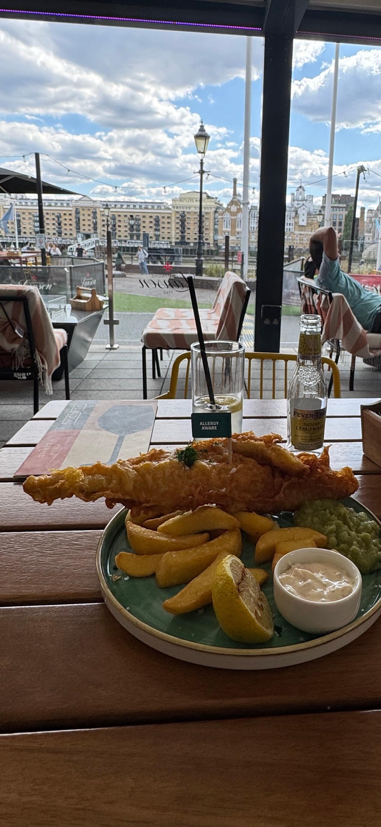 Fish and chips was to die for.! Fresh and one huge piece of haddock! 