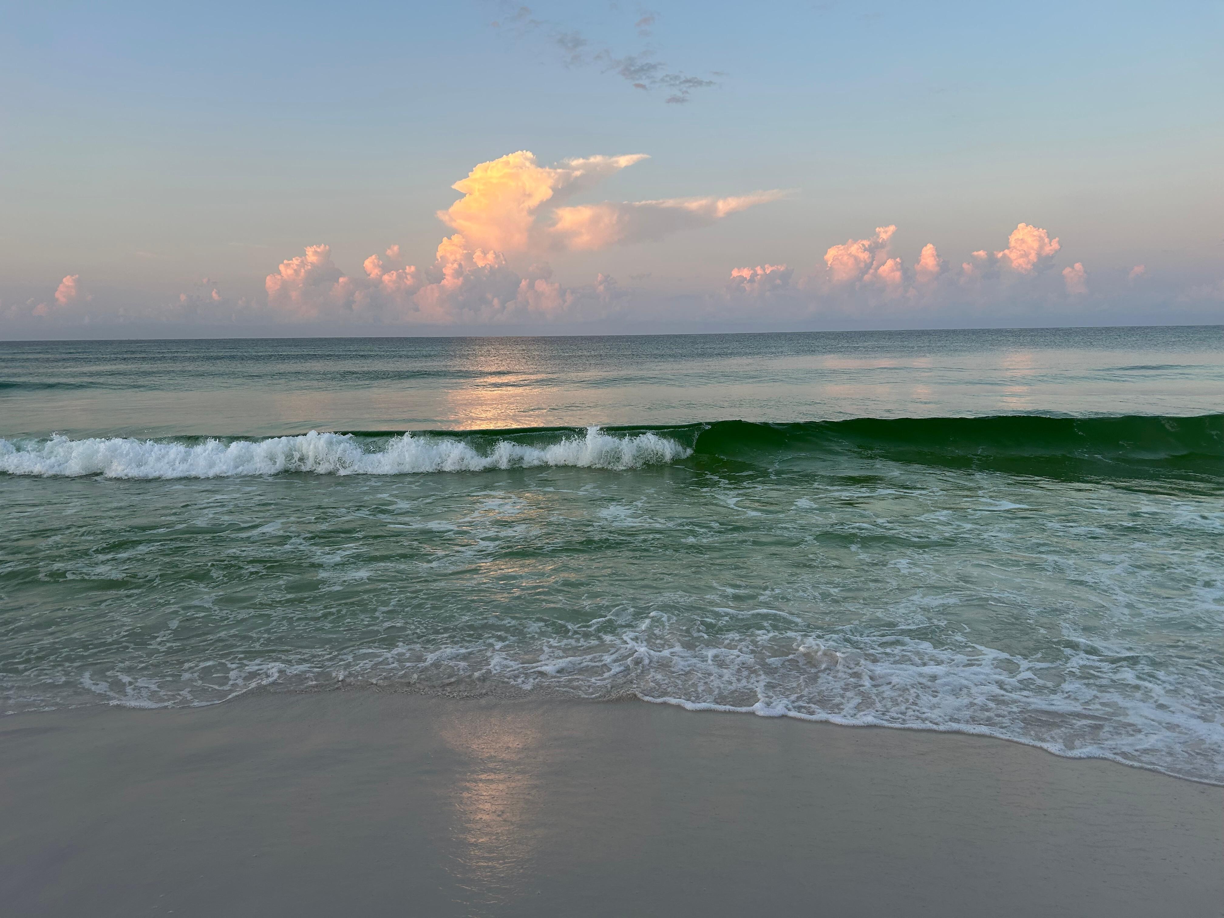 On beach for sunrise