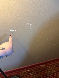 Missing paint on walls