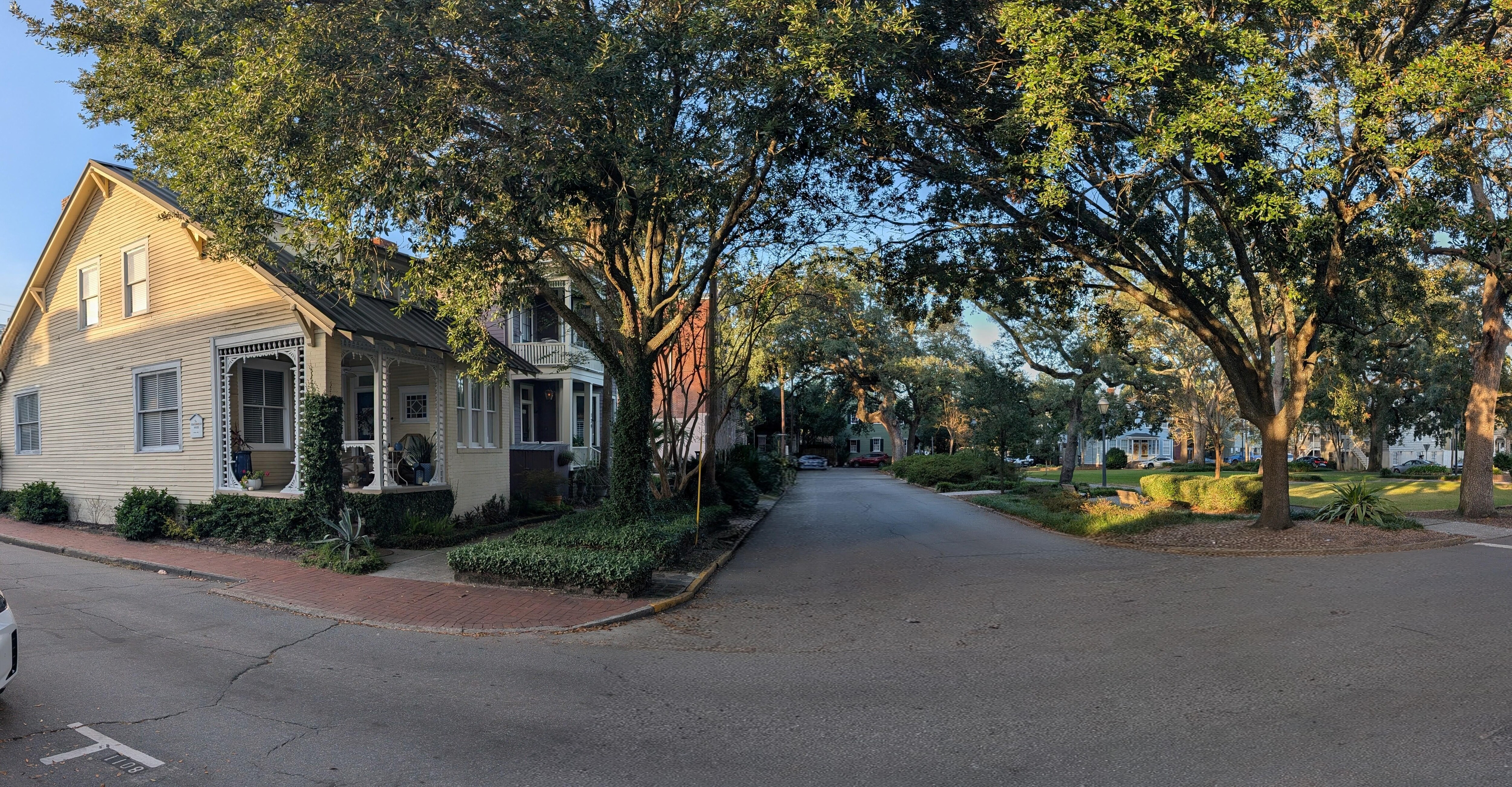 panorama of the house and square