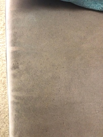 Debris that had fallen from the ceiling