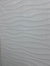 Hair on middle of shower wall