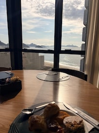 La vue depuis la salle de restaurant est formidable