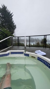 Outdoor hot tub view