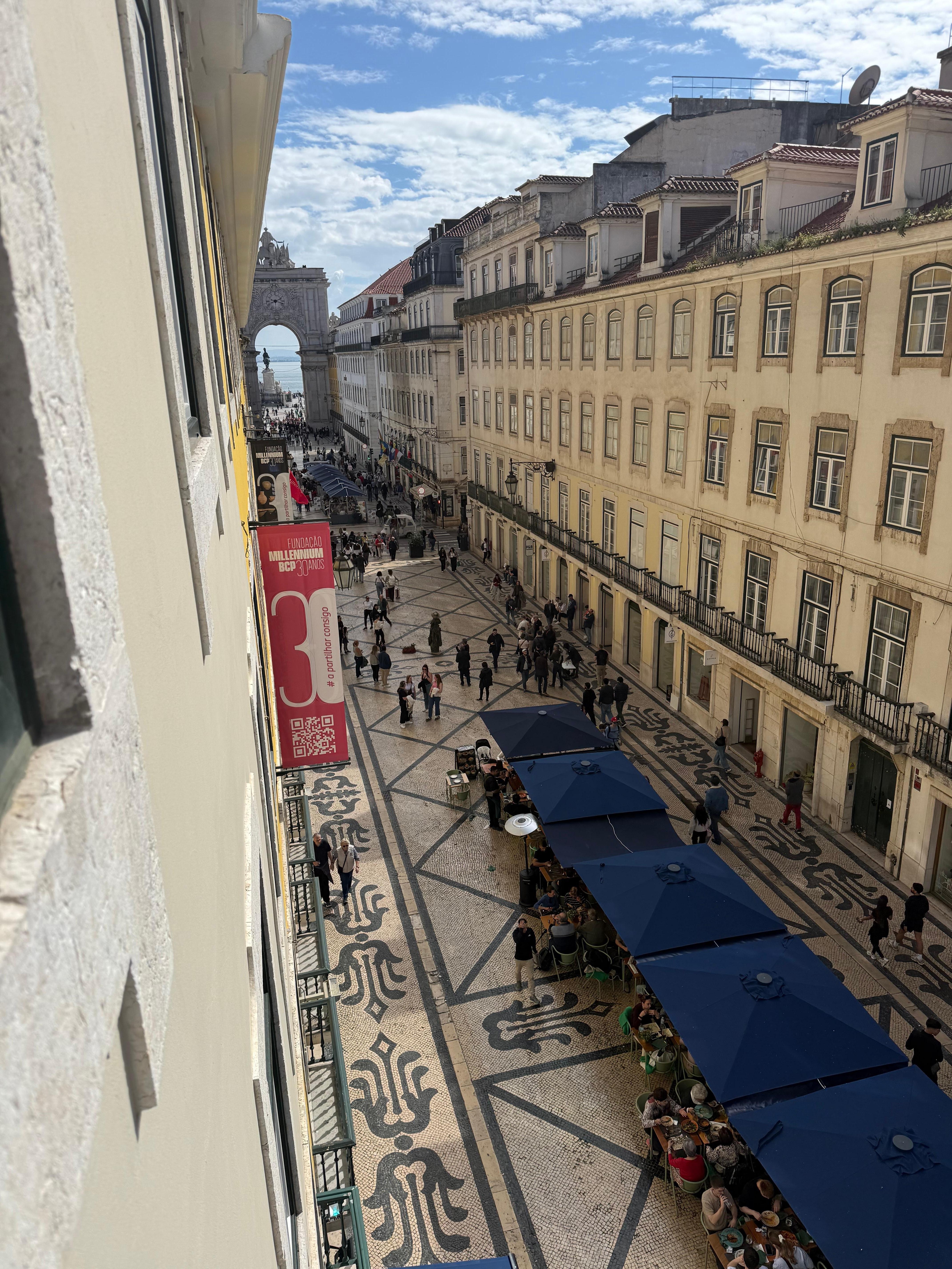 Out my window, nice double pain windows so it was quiet when we needed it to be. 