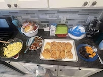 Lots of space for family cooking.