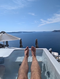 Communal hot tub in the private area...the view!!!