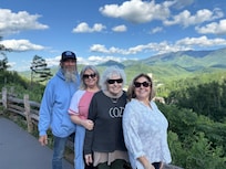 Us taking our mother to see the beautiful Smoky Mountains.