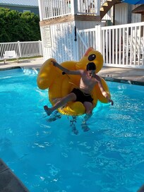 Pool time = fun time, especially on those sweltering 95 degree days.