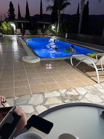 Pool in evening