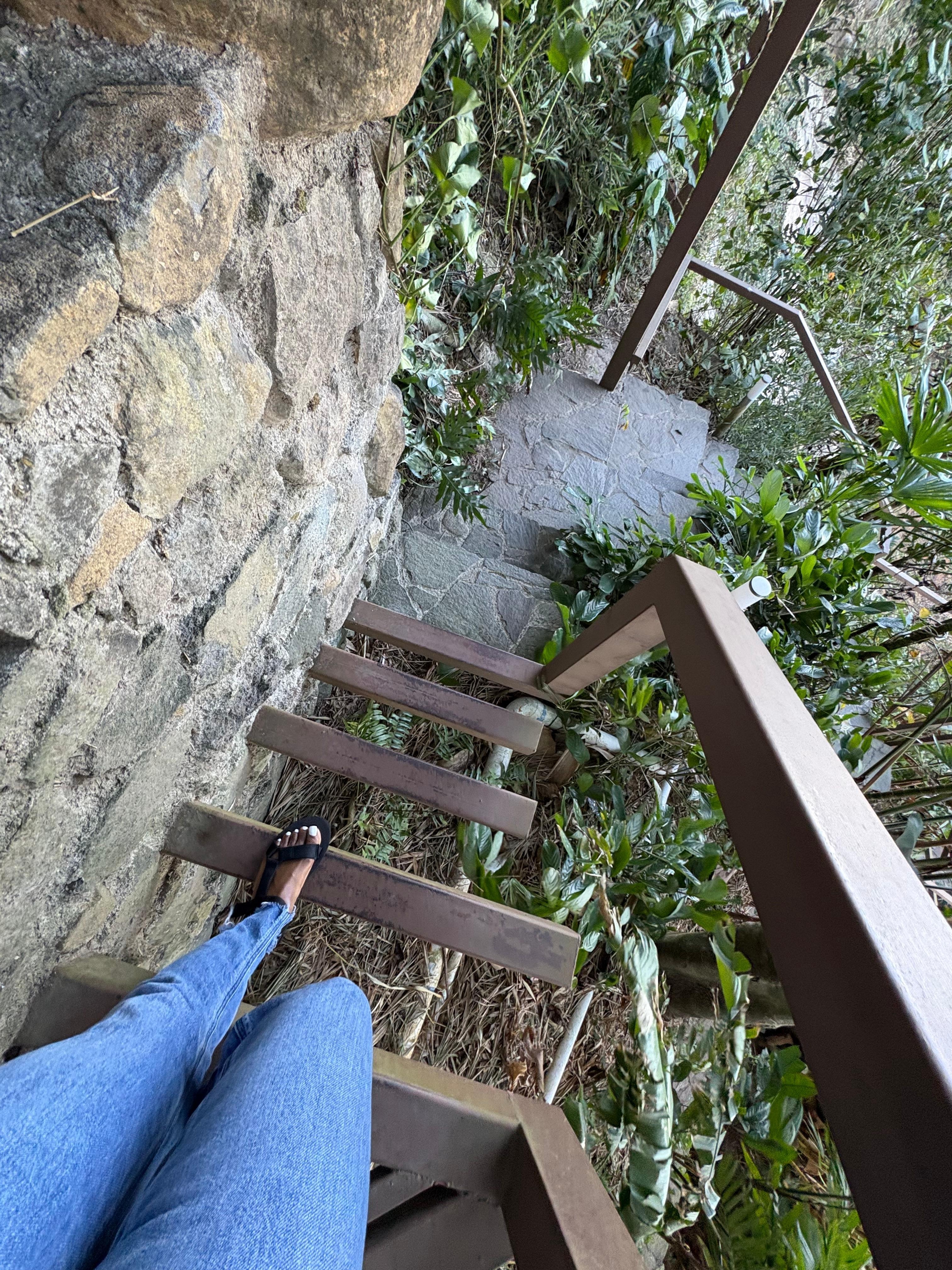 Walking throughout the hotel