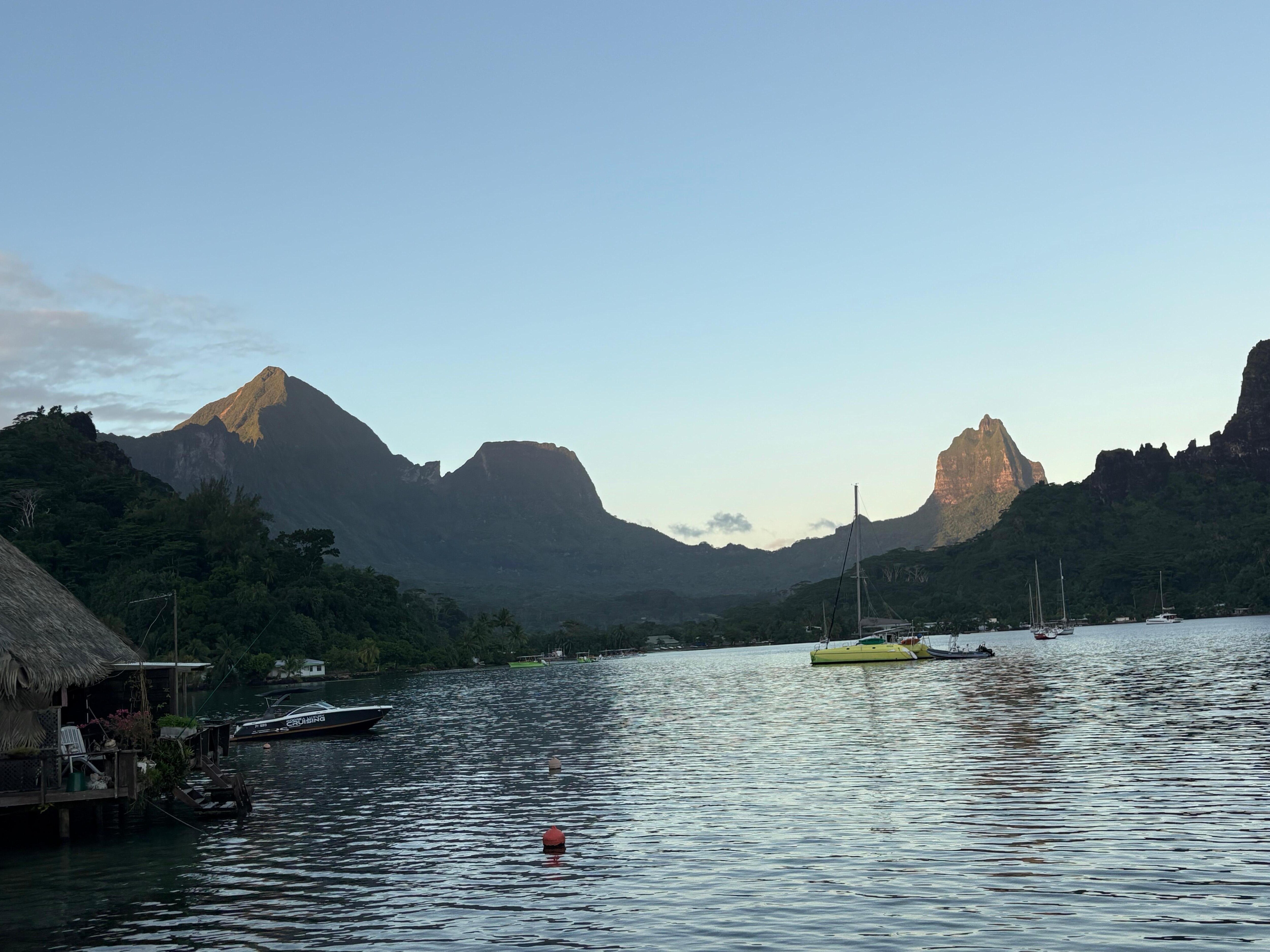 Looking inland from our dock