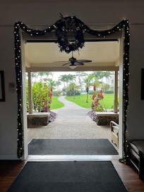 Leaving the Islander to the outdoor playground