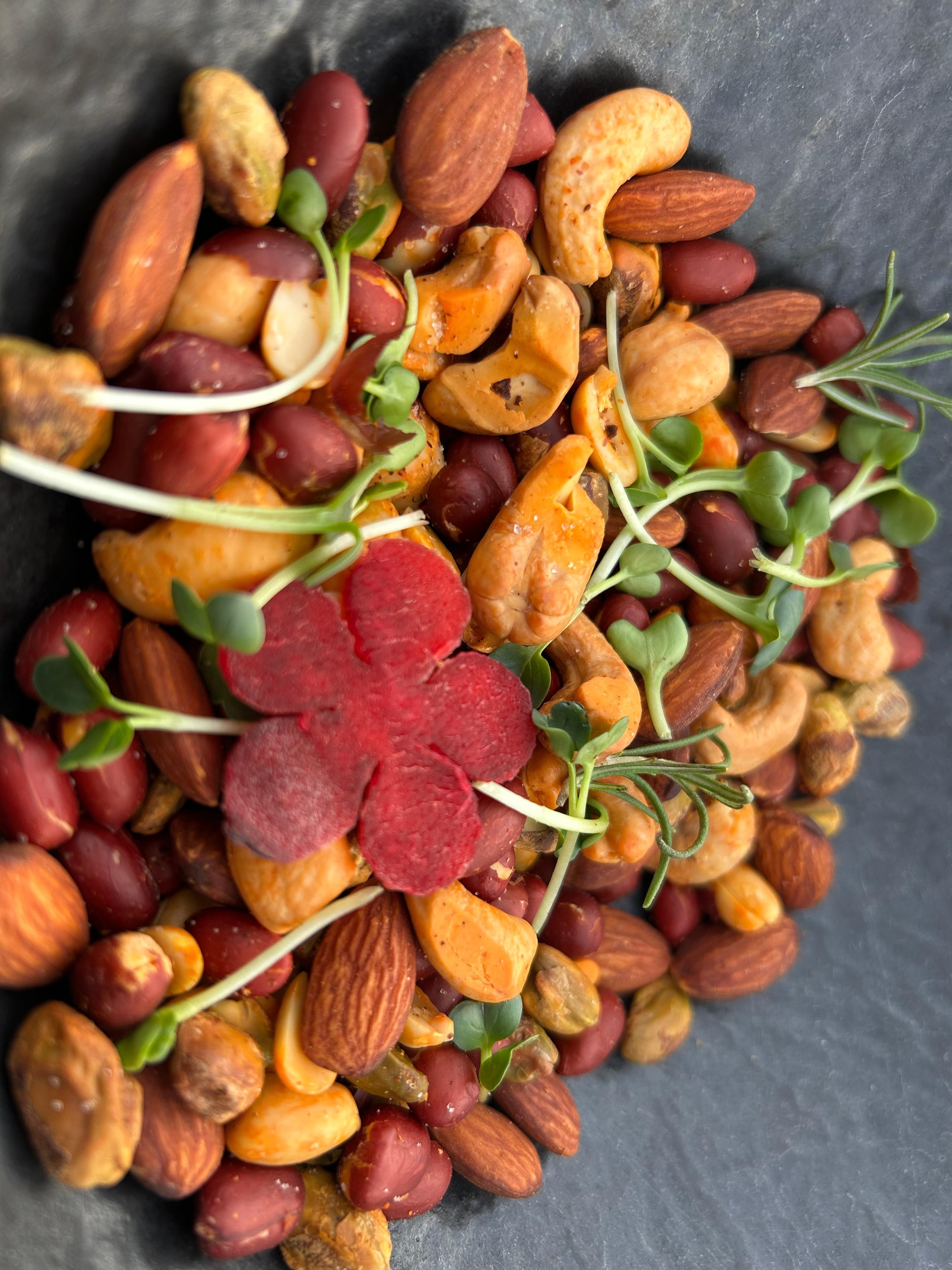 Nuts to go with our drinks