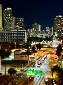 Vue de la ville du balcon