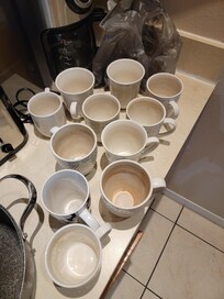 This is how the dishes were pulled from the cabinet.