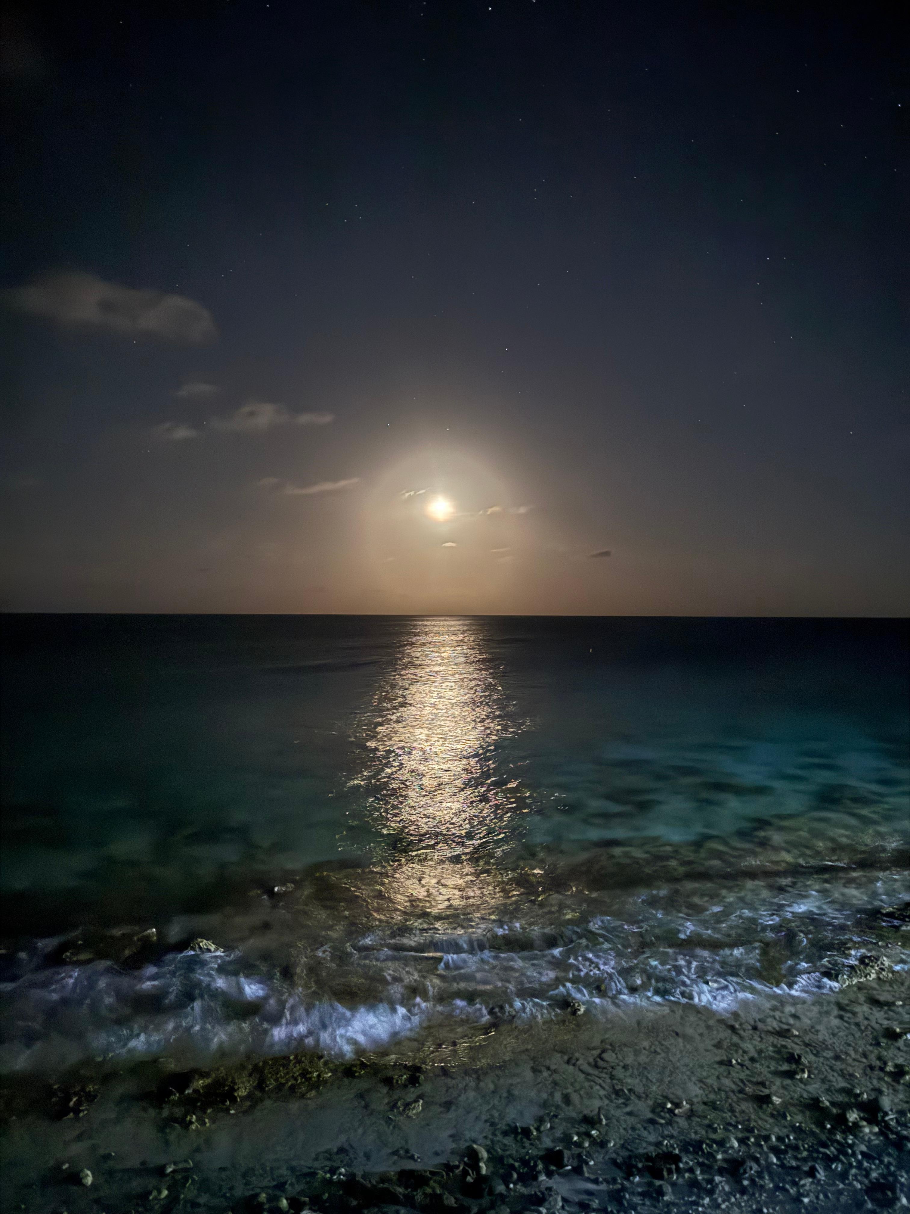 Night moon shot from the living room. 