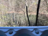 Pond view from the hot tub