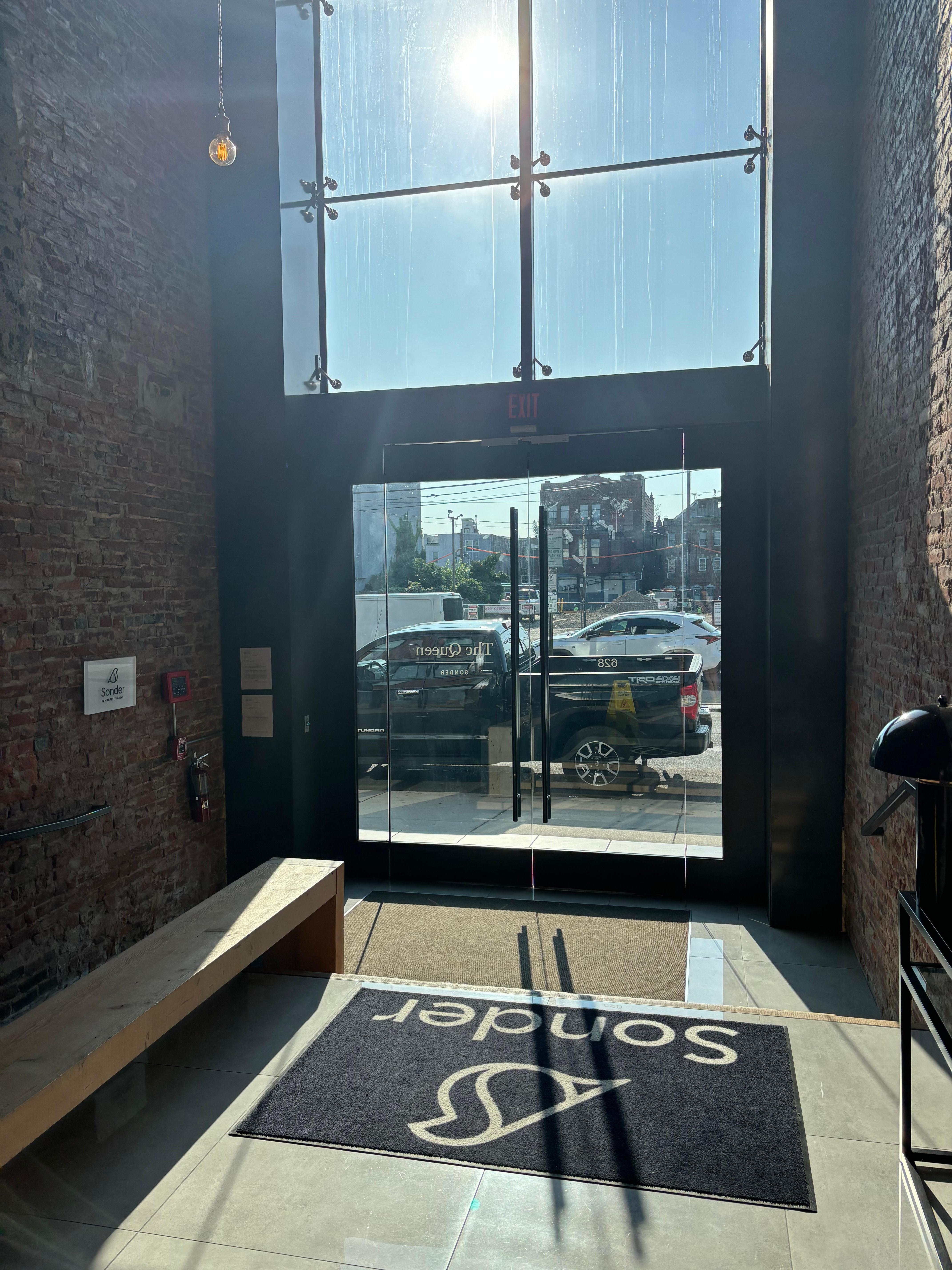 View of lobby toward front door
