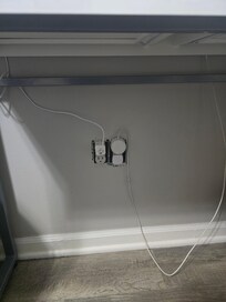 I grabbed a photo of one of the missing outlet covers