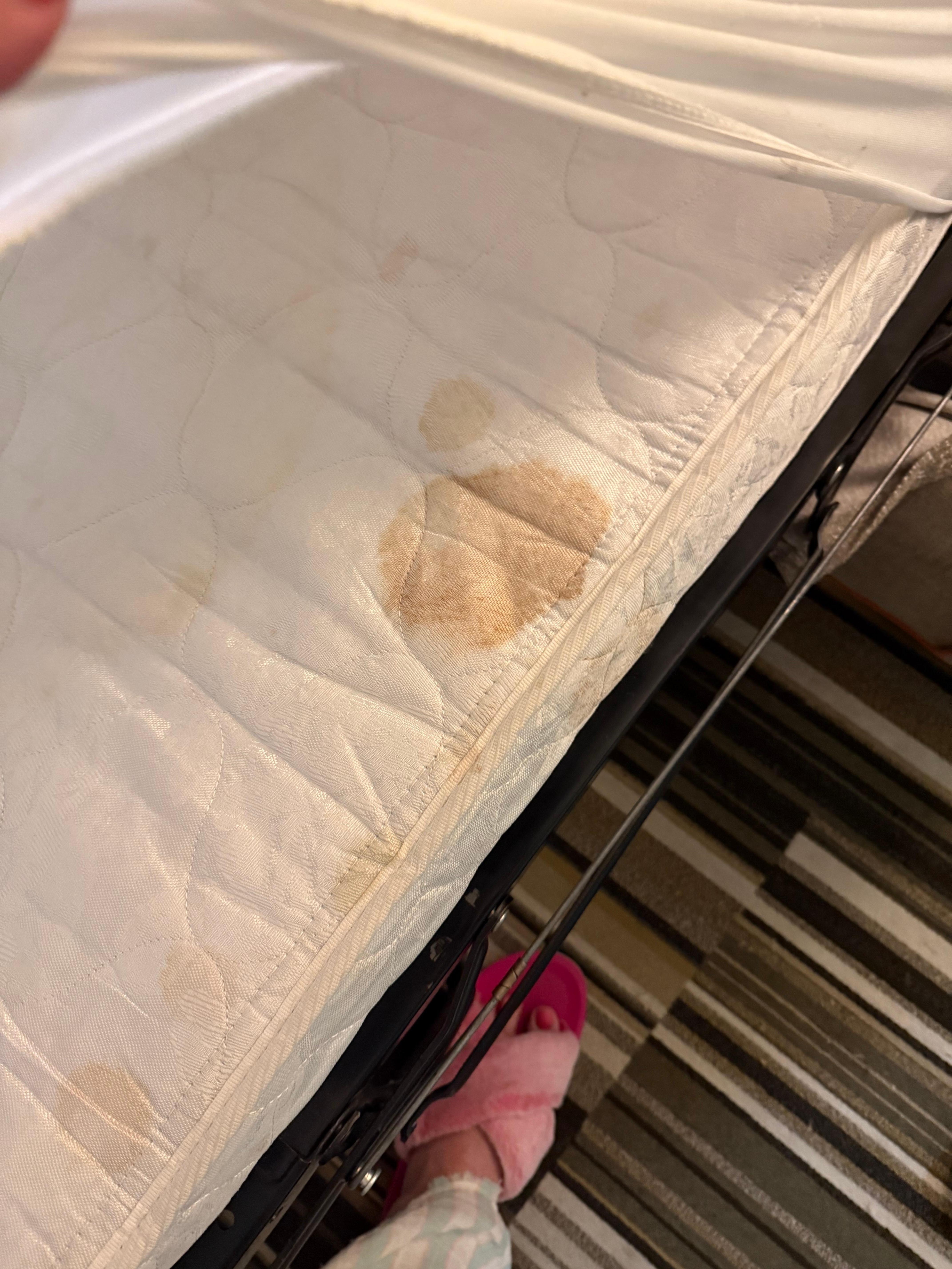 Filthy mattress!!! Blood and urine stains!!!