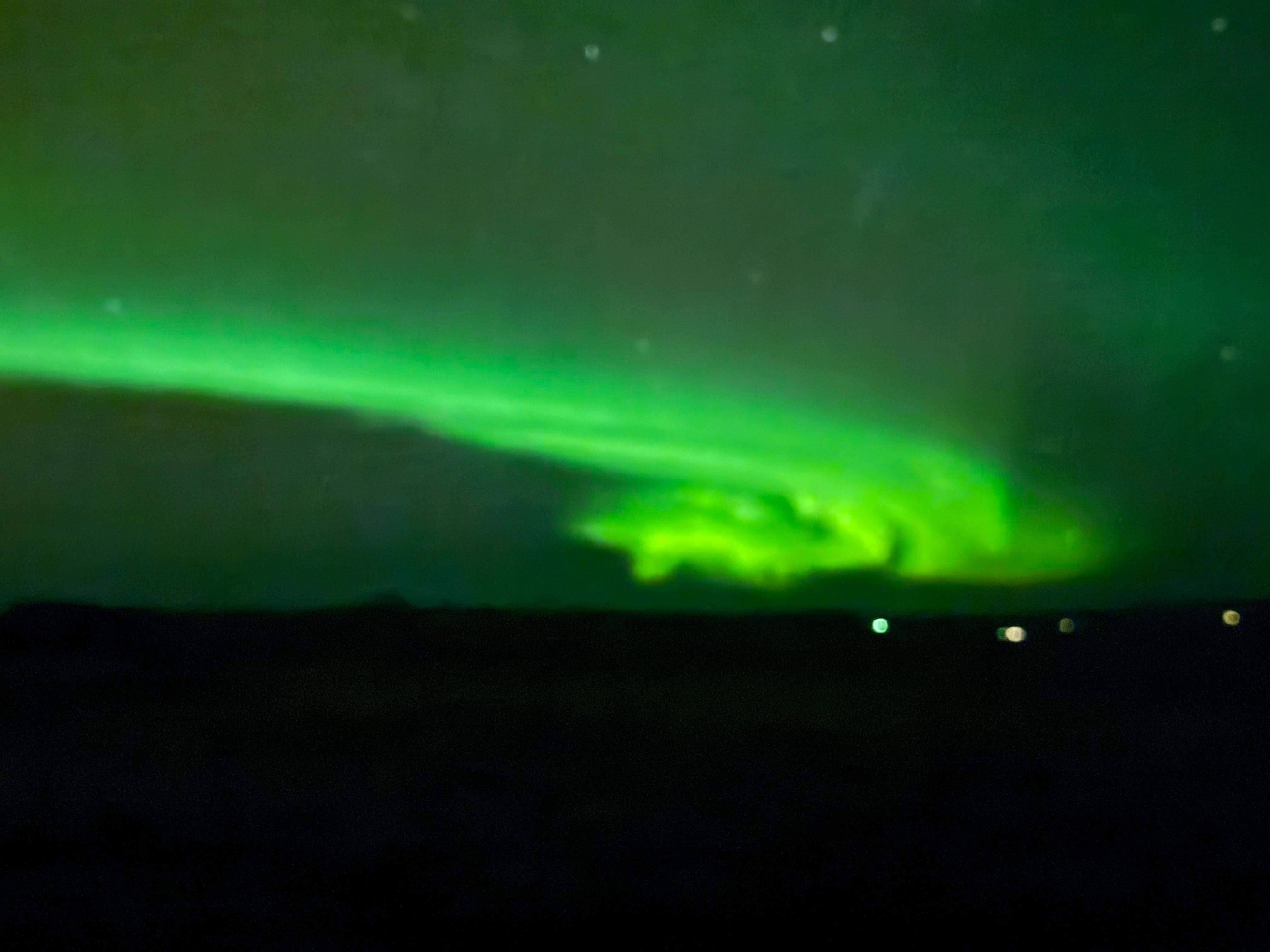 Auroras and many falling stars throughout the night. Lucky to have clear skies.  So many stars.