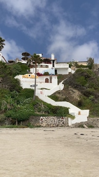 El restaurante hotel desde la playa