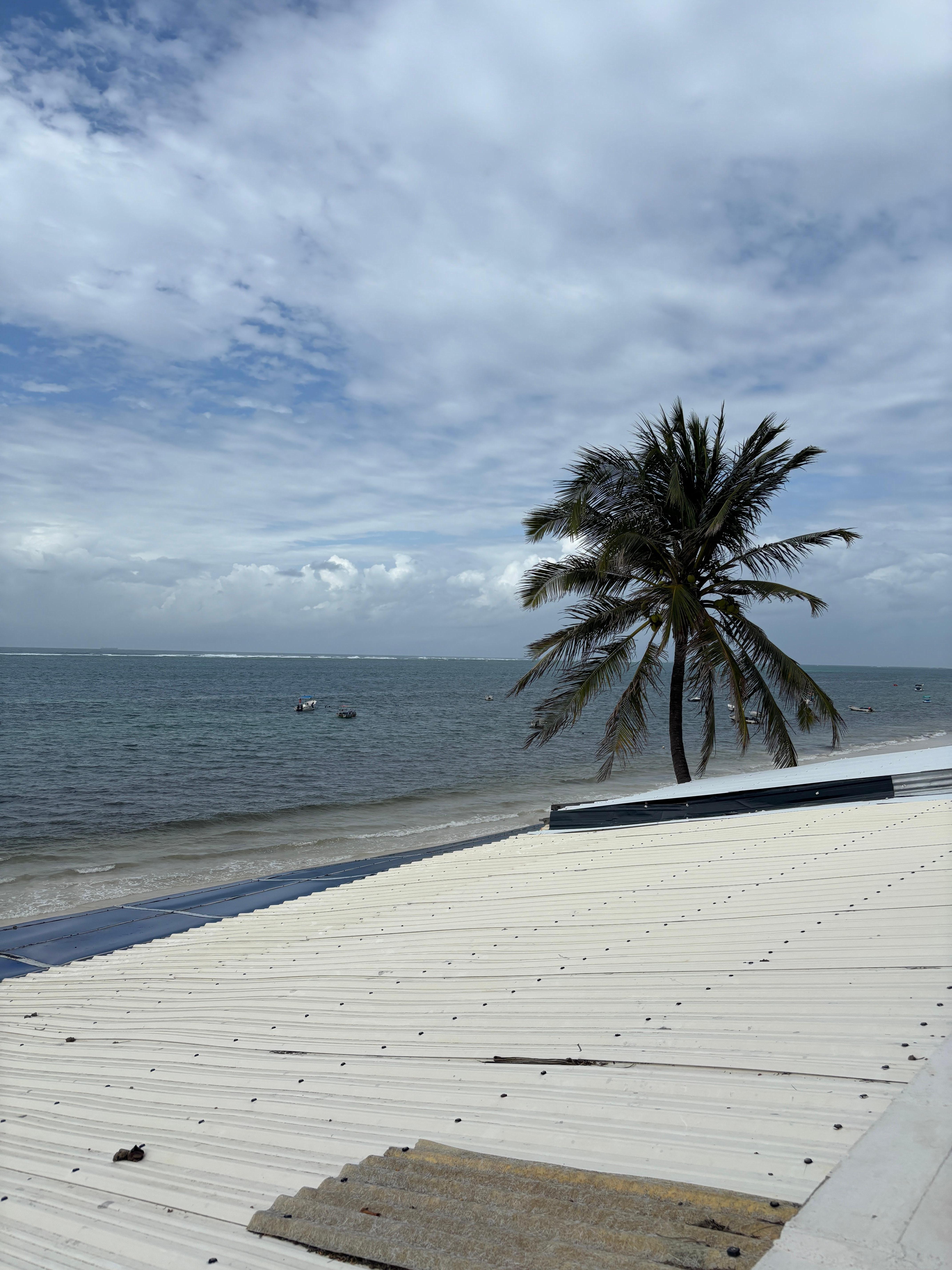 The view from the deck chairs above the beaches 