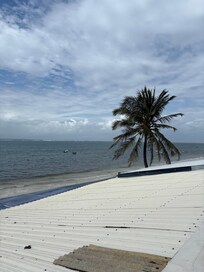 The view from the deck chairs above the beaches