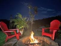Fire pit at night