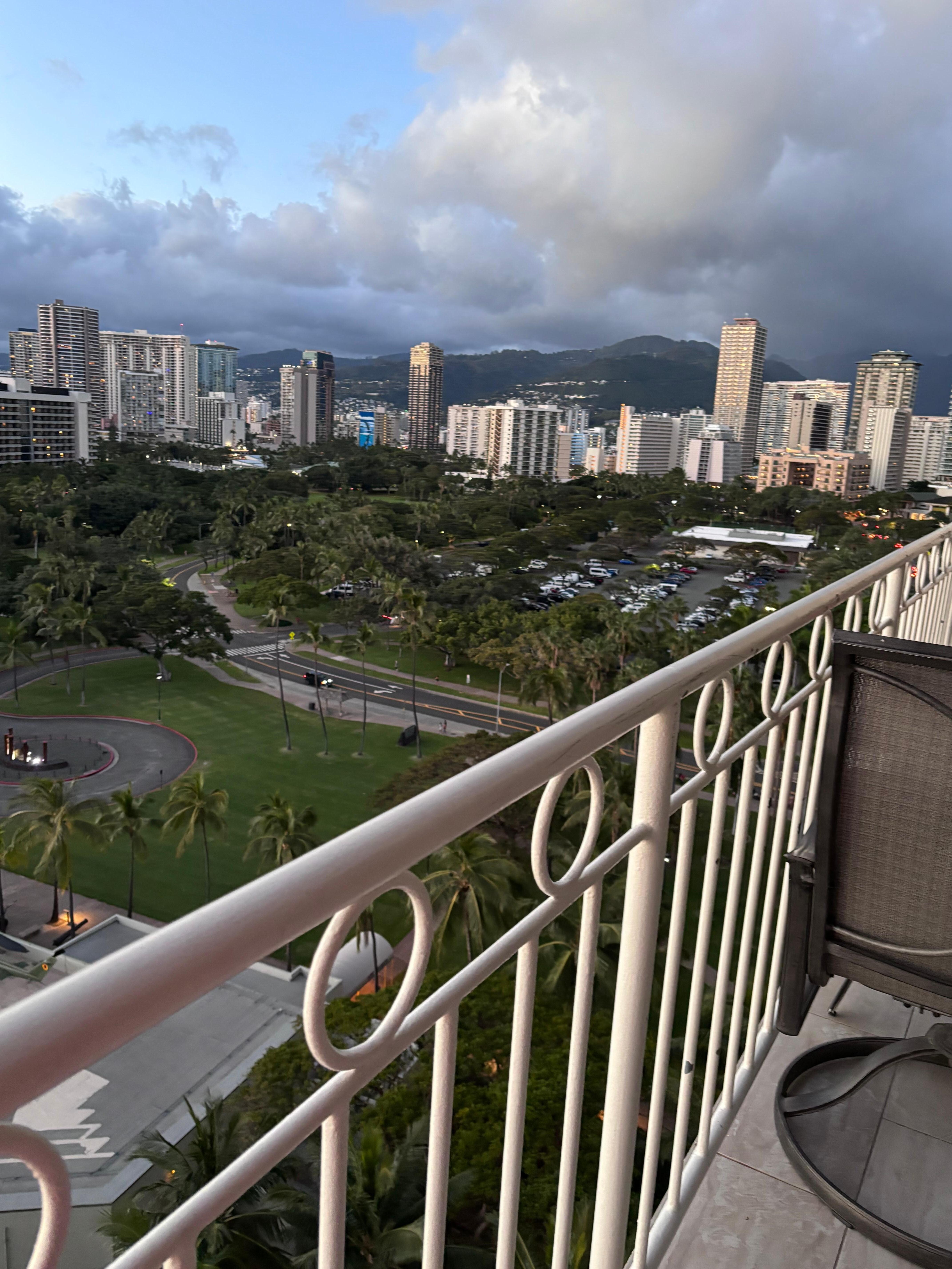 Balcony view from the right.