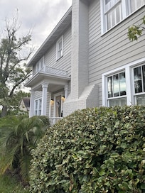 Screened in balcony and first floor porches were great to chill out and avoid mosquitos.