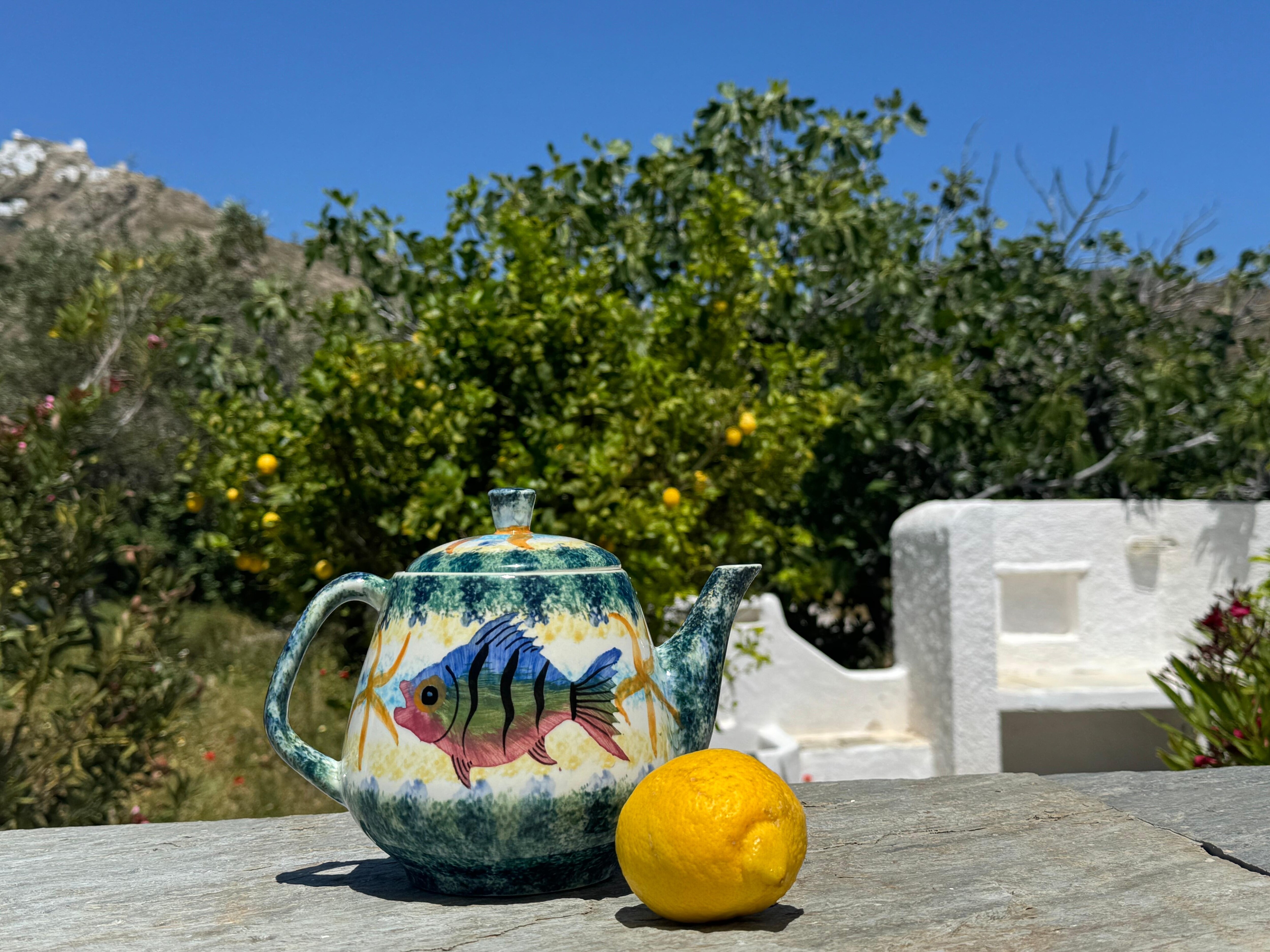 Every morning we made freshly squeezed lemon juice and harvested herbs for the omelet