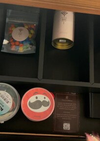 The snacks i am being charged $89.70 along with the note written feel free to indulge in our snacks.