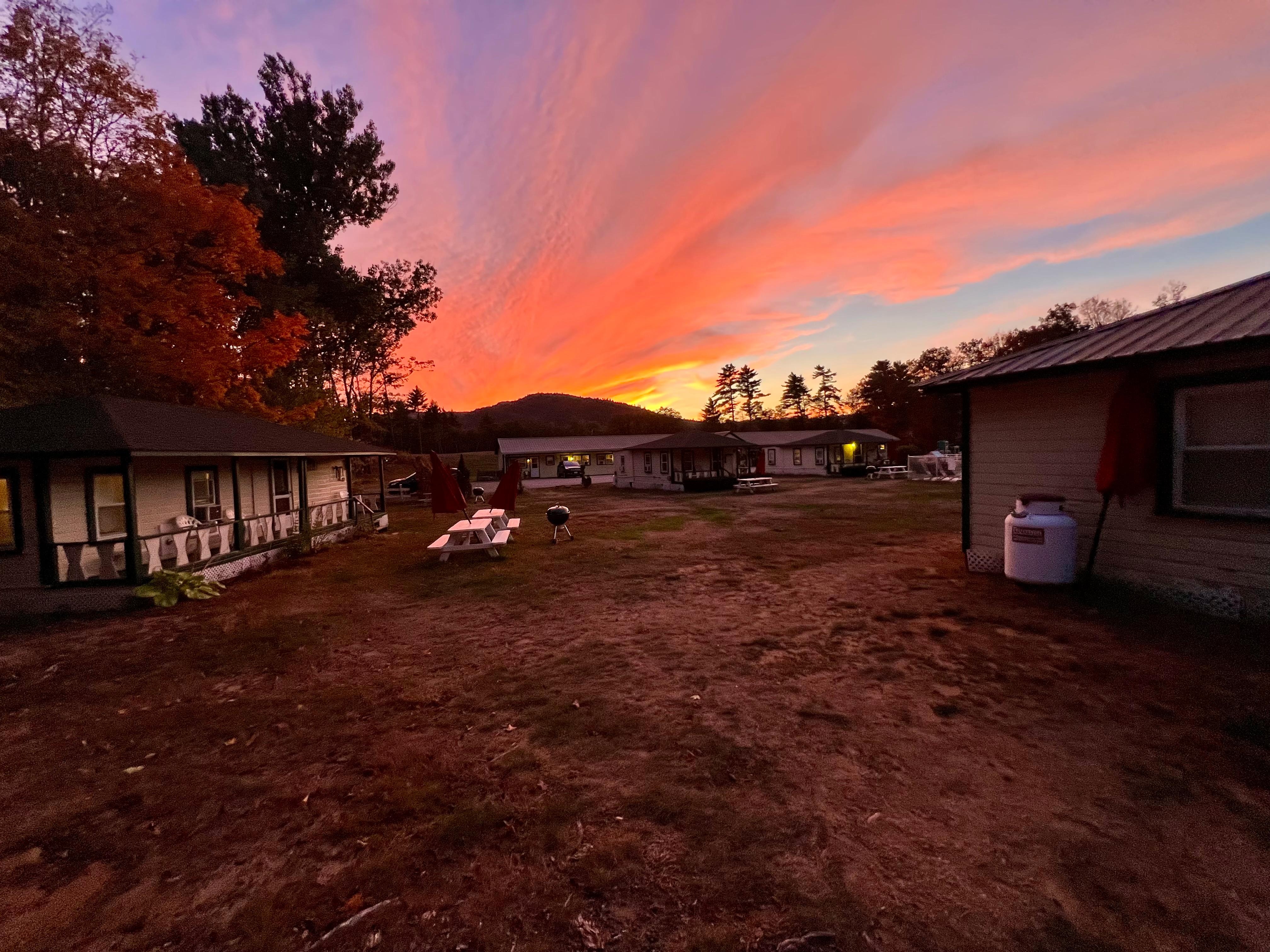 The cottage faced west and the sunsets are beautiful!